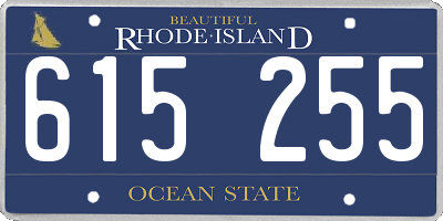 RI license plate 615255