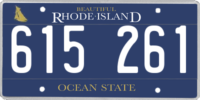 RI license plate 615261