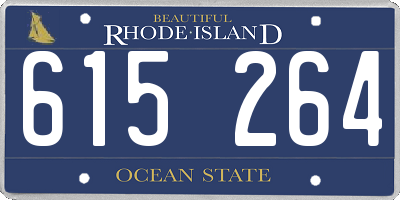 RI license plate 615264