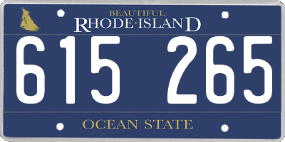 RI license plate 615265