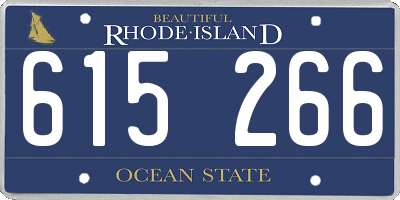 RI license plate 615266