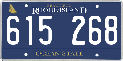 RI license plate 615268