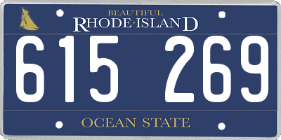 RI license plate 615269