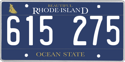 RI license plate 615275