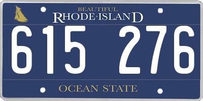 RI license plate 615276