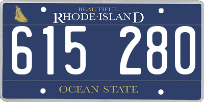 RI license plate 615280