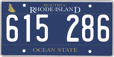 RI license plate 615286