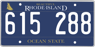 RI license plate 615288