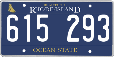 RI license plate 615293