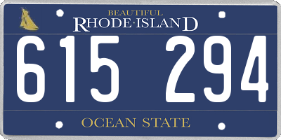 RI license plate 615294