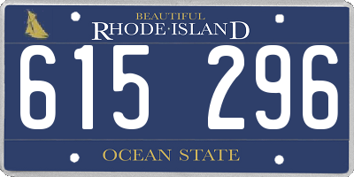 RI license plate 615296