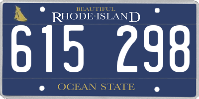 RI license plate 615298