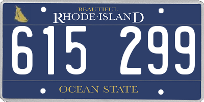 RI license plate 615299