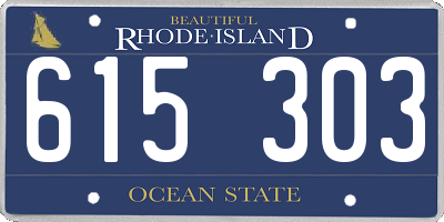 RI license plate 615303
