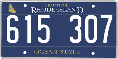 RI license plate 615307