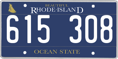 RI license plate 615308
