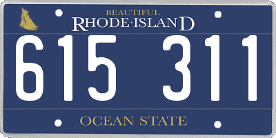 RI license plate 615311
