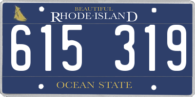 RI license plate 615319