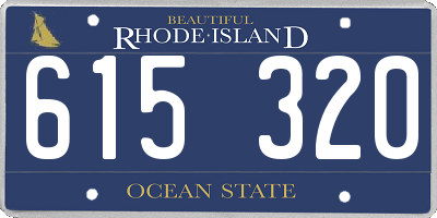 RI license plate 615320