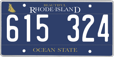 RI license plate 615324