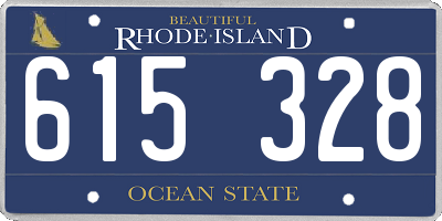 RI license plate 615328