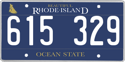RI license plate 615329