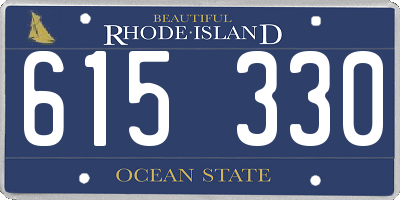 RI license plate 615330