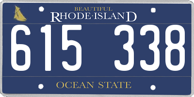 RI license plate 615338