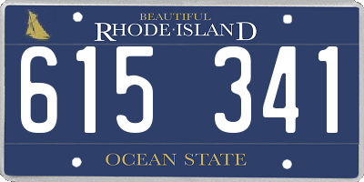 RI license plate 615341