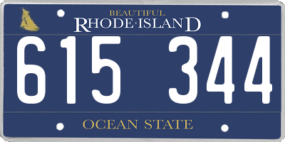 RI license plate 615344
