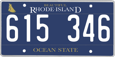 RI license plate 615346