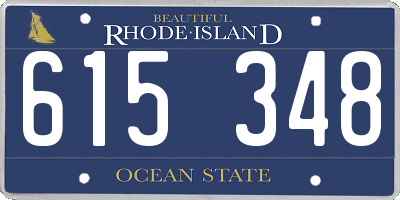 RI license plate 615348