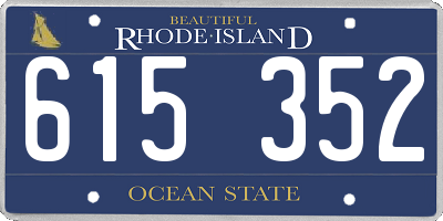 RI license plate 615352