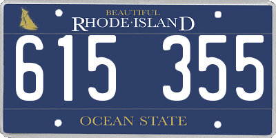 RI license plate 615355
