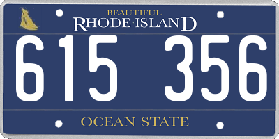 RI license plate 615356
