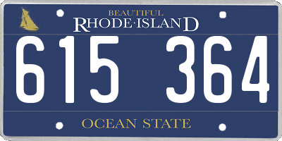 RI license plate 615364