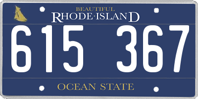 RI license plate 615367