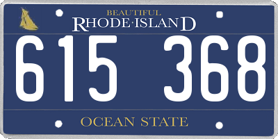 RI license plate 615368