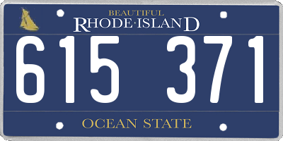 RI license plate 615371