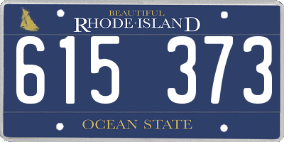 RI license plate 615373