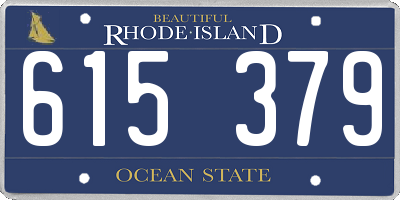 RI license plate 615379
