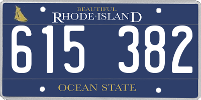 RI license plate 615382