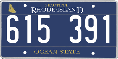 RI license plate 615391