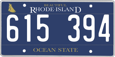 RI license plate 615394