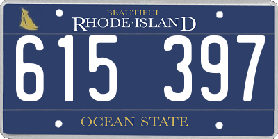 RI license plate 615397
