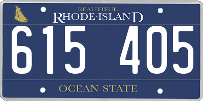 RI license plate 615405