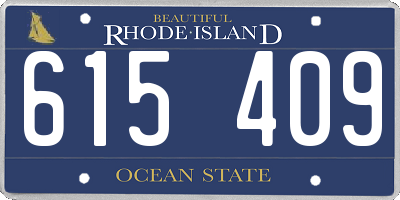 RI license plate 615409