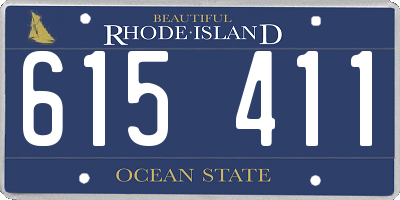 RI license plate 615411