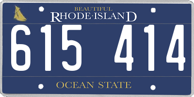 RI license plate 615414