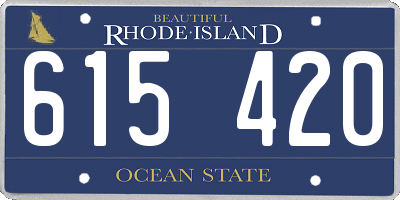 RI license plate 615420